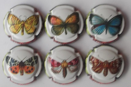 OLIMER JUEGO 6 PLACAS X. 129522 A 129527 (MARIPOSAS)