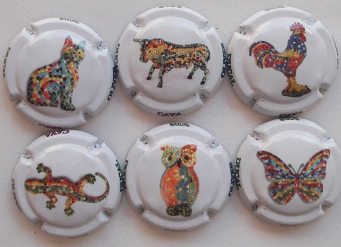 DUCAL OLIVER JUEGO 6 PLACAS X. 136947 A 136952 (ANIMALES)