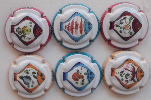 MONJOY JUEGO 6 PLACAS X. 136704 a 136710 (PECES)