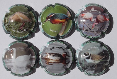 PUIG AMAT JUEGO 6 PLACAS X. 146464 A 146472 (PAJAROS)