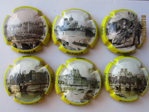 MERVILLA JUEGO 6 PLACAS X. 179074 A 179079 (PARIS)