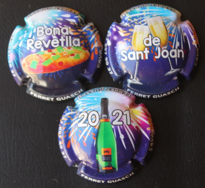 JOSEP Mª FERRET GUASCH JUEGO 3 PLACAS X. 207421-2-3 (SANT JOAN 2021)