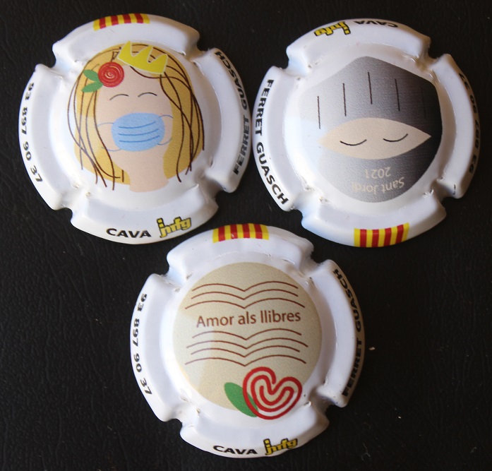 JOSEP Mª FERRET GUASCH JUEGO 3 PLACAS X. 205078-79-80 (SANT JORDI 2021)