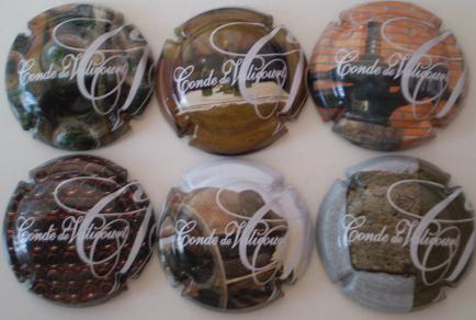CONDE DE VALICOURT JUEGO 6 PLACAS V. 6814 a 6819
