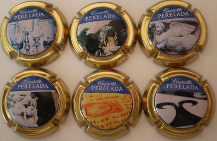 CASTILLO DE PERELADA JUEGO DE 6 PLACAS V. 3901 A 3906