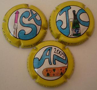 JOSEP Mª FERRET GUASCH JUEGO 3 PLACAS x. 47875-880-889 (SANT JOAN 2009)