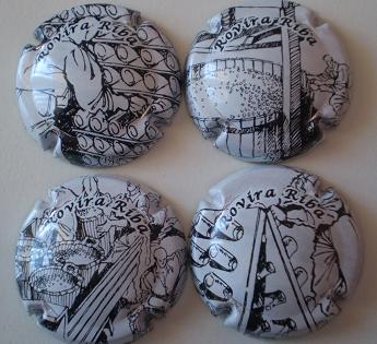 ROVIRA RIBA JUEGO 4 PLACAS V. 8453-4-5-6