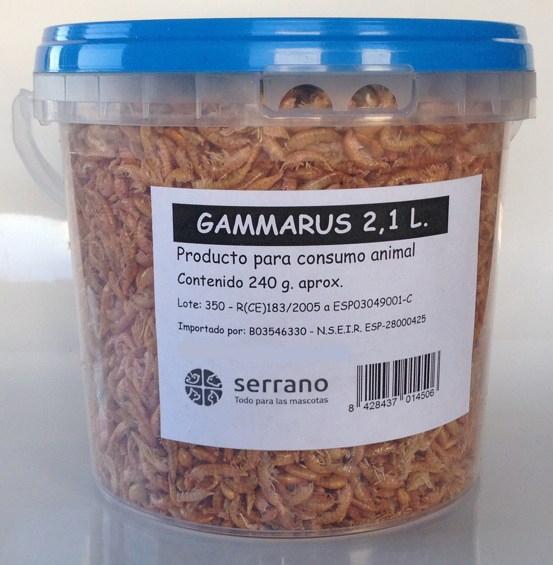 GAMMARUS 2.1L. 240gr aproximad.