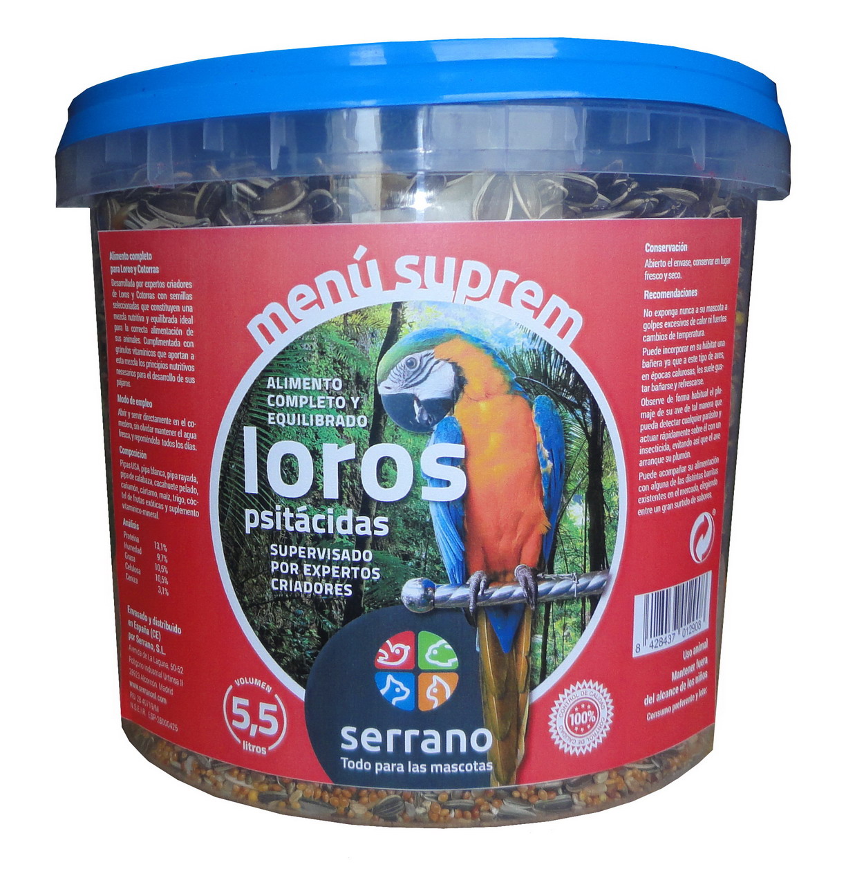 CUBO 5.5L SUPREM LOROS aprox 3kg