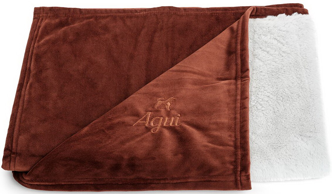 MANTA VELVET MARRON  120x80cm