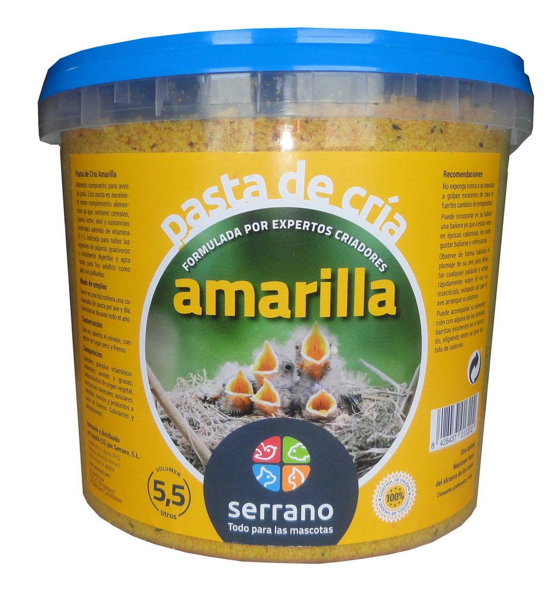 CUBO 5.5L PASTA AMARLL aprox 4kg