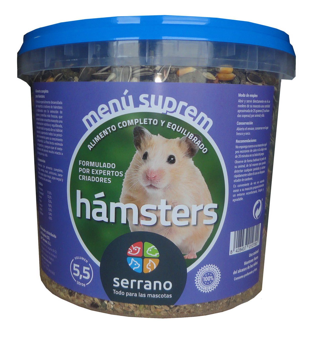 CUBO 5.5L SUPREM HAMSTER apr.3kg
