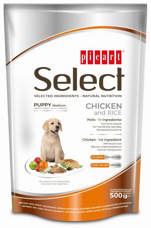 SELECT DOG PUPPY CHICKEN   500gr