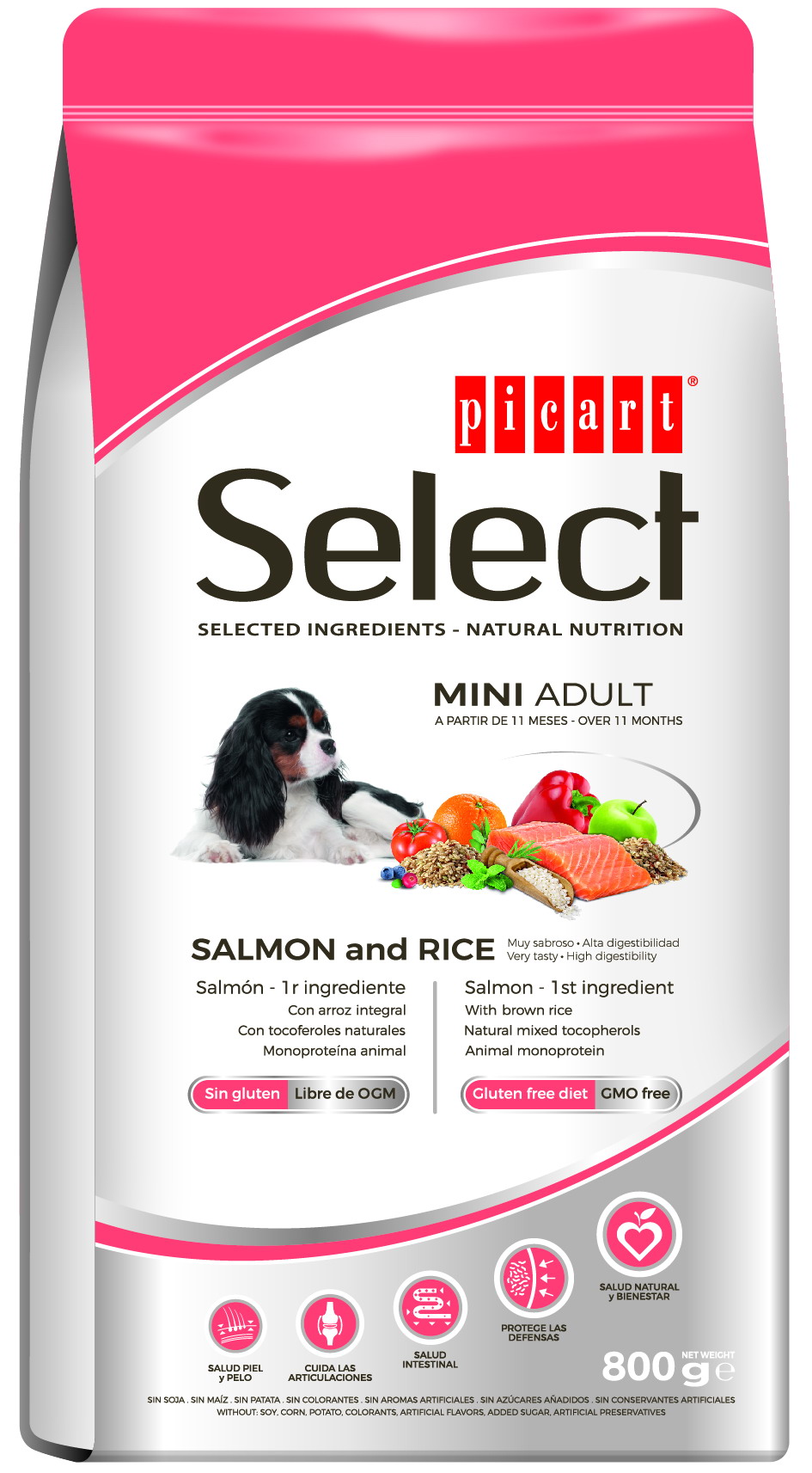 SELECT DOG MINI  SALMON   800gr