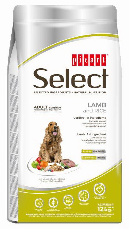 SELECT DOG LAMB & RICE  12Kg