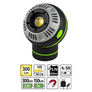 LAMPARA ESFERICA RECARGABLE IMANTADA LED COB