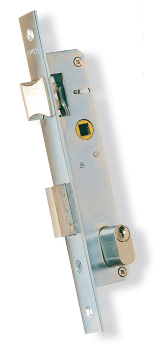 Cerradura embutir perfil estrecho palanca recta + picaporte ref. 5560-N LINCE